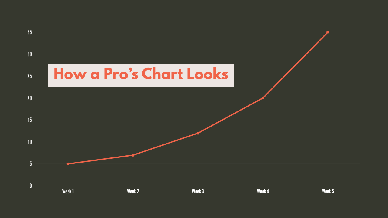 How a Pro's Chart Looks - Steady Growth Over Time